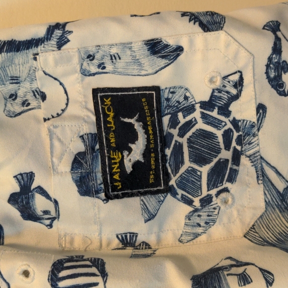 Janie & Jack Boy's Size 4 Lined Marine Life Swim Trunks - Picture 7 of 13